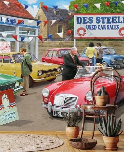 papier peint hommes de vente et d'achat de voitures