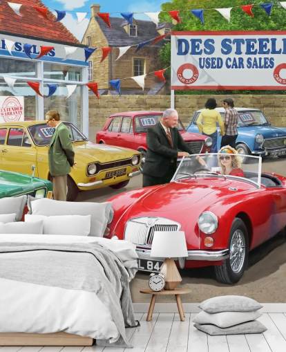 papier peint hommes de vente et d'achat de voitures