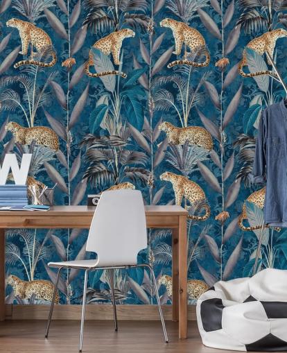 pattern repeat wallpaper on cheetahs on tropical blue background wallpaper pattern repeat wallpaper on cheetahs on tropical blue background wallpaper