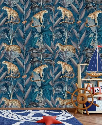 pattern repeat wallpaper on cheetahs on tropical blue background wallpaper pattern repeat wallpaper on cheetahs on tropical blue background wallpaper