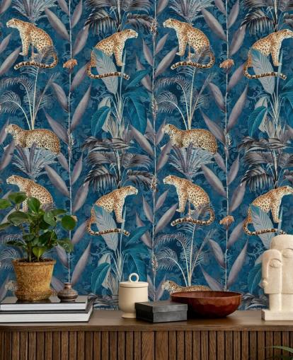 pattern repeat wallpaper on cheetahs on tropical blue background wallpaper pattern repeat wallpaper on cheetahs on tropical blue background wallpaper