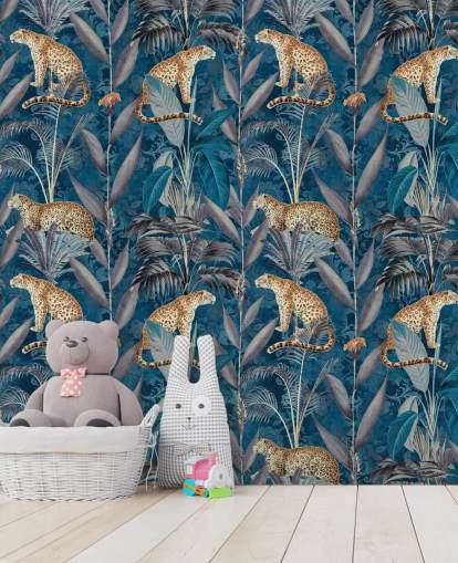pattern repeat wallpaper on cheetahs on tropical blue background wallpaper pattern repeat wallpaper on cheetahs on tropical blue background wallpaper