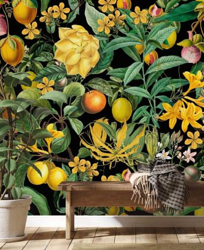 fruta amarilla y naranja sobre fondo negro fruta amarilla y naranja sobre fondo negro