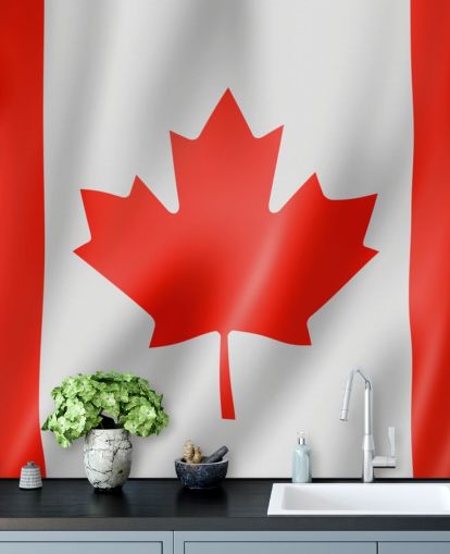 carta da parati finta bandiera del canada