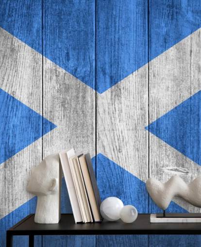 Schottland-Karte mit Holz-Effekt