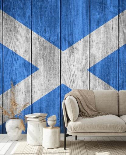 papel pintado de mapa de Escocia efecto madera
