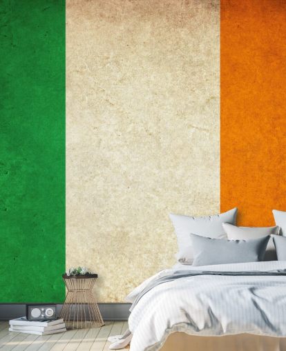 papier peint drapeau irlandais rustique
