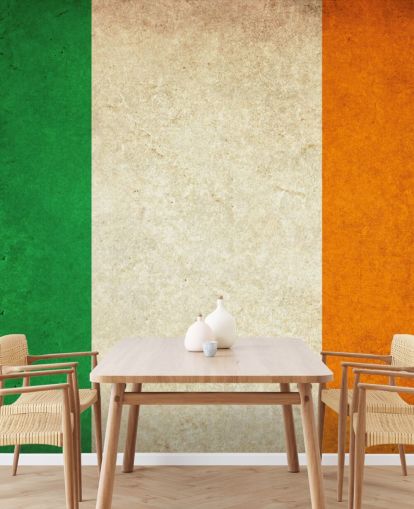 papel pintado rústico bandera irlandesa
