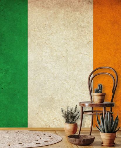 papel pintado rústico bandera irlandesa