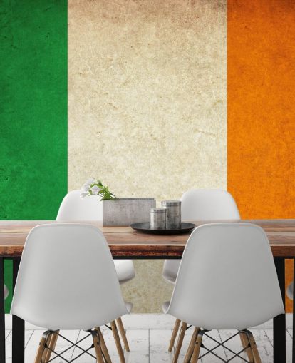 papel pintado rústico bandera irlandesa