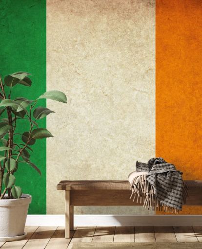papier peint drapeau irlandais rustique