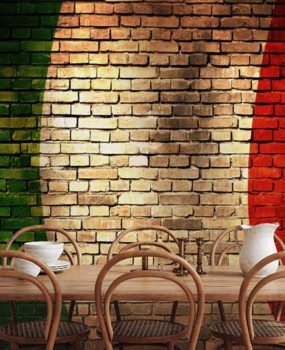 papel de parede da bandeira de tijolos