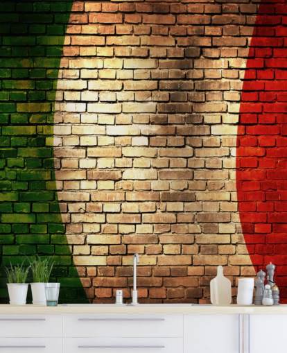 papel pintado bandera de ladrillo de italia