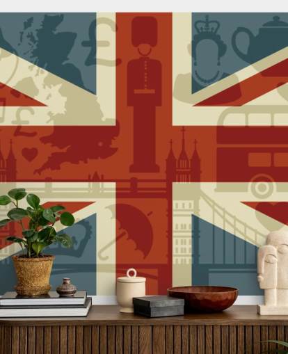 drapeau de l'union jack avec des chiffres britanniques papier peint drapeau de l'union jack avec des chiffres britanniques papier peint
