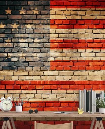 usa brick effect flag wallpaper