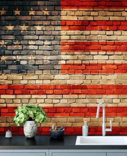 usa brick effect flag wallpaper usa brick effect flag wallpaper