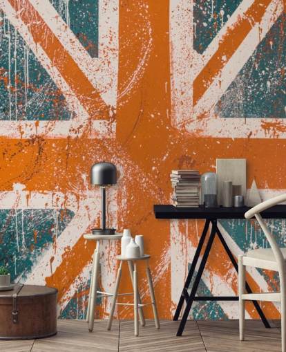 grunge tyyli uk lippu tapetti