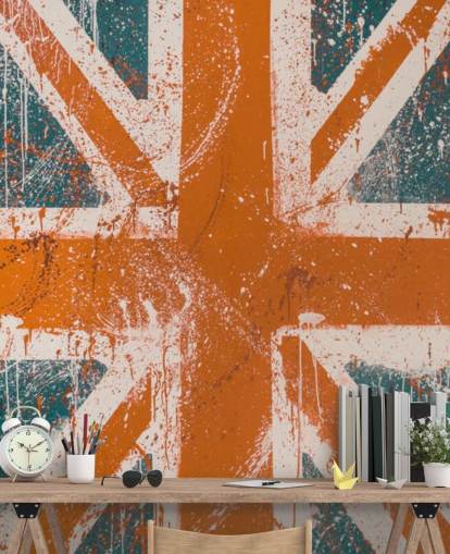 grunge tyyli uk lippu tapetti
