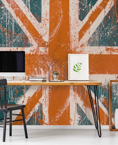 grunge stil uk flagg tapet