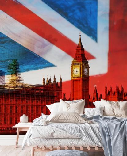 union jack background houses of parliament wallpaper