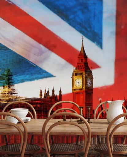 union jack bakgrunn husene i parlamentet tapet