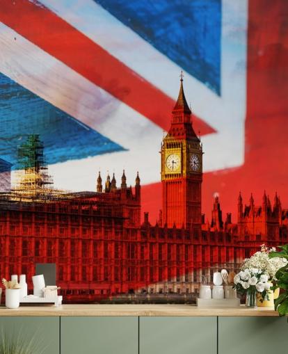 union jack baggrund huse af parlamentet tapet union jack baggrund huse af parlamentet tapet