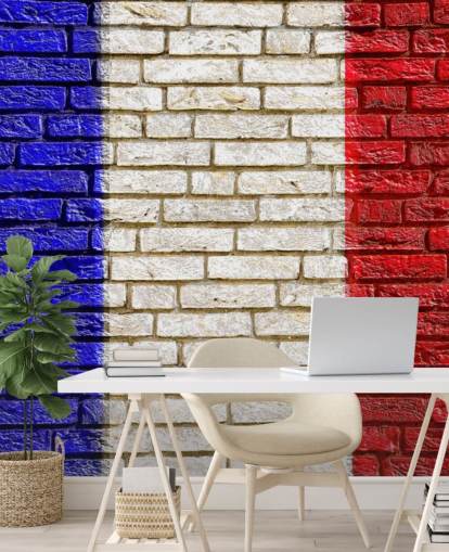 papier peint drapeau français effet brique papier peint drapeau français effet brique