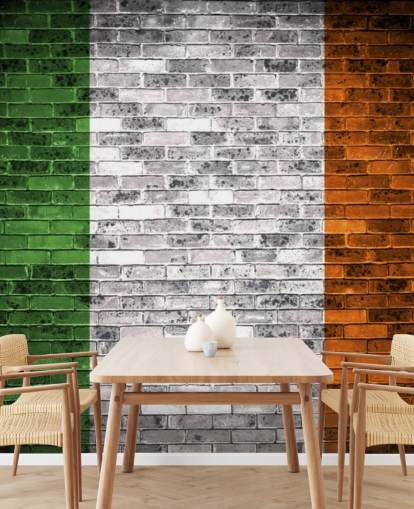 irish flag on brick wallpaper irish flag on brick wallpaper