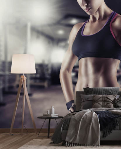 passar kvinna i gym tapeter