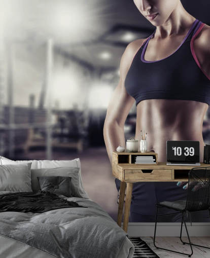 passar kvinna i gym tapeter