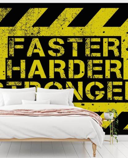 Schneller, härter, stärkere Motivation Zitat Tapete