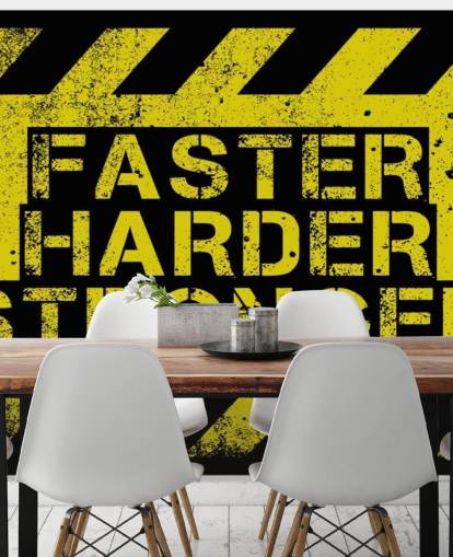 Faster Harder Stronger motivation quote wallpaper