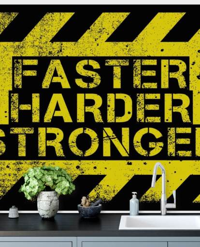 Faster Harder Stronger motivation quote wallpaper