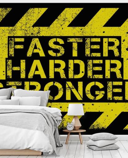 Faster Harder Stronger motivation quote wallpaper