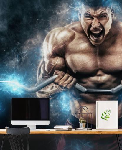 powerful body builder man lifting weight wallpaper powerful body builder man lifting weight wallpaper