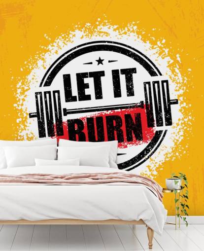 fondo de pantalla de cita de gimnasio amarillo, negro y rojo