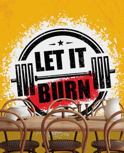 fondo de pantalla de cita de gimnasio amarillo, negro y rojo