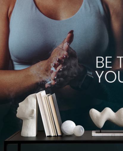 sei das Beste, was du sein kannst Fitnessstudio zitiert Tapete