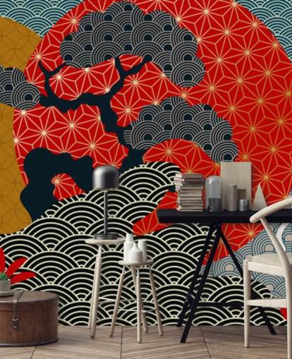 colourful and oriental koi fish wallpaper