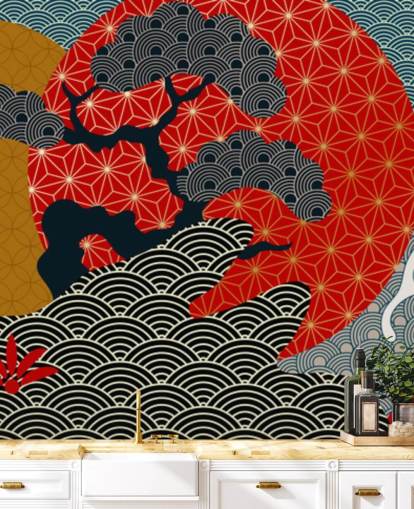 colourful and oriental koi fish wallpaper