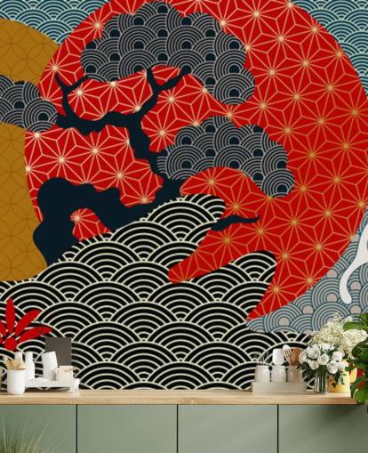 colourful and oriental koi fish wallpaper