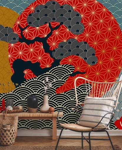 colourful and oriental koi fish wallpaper