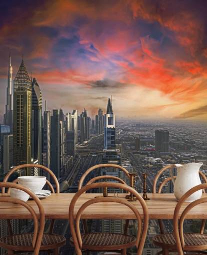 rosa himmel över dubai tapet rosa himmel över dubai tapet