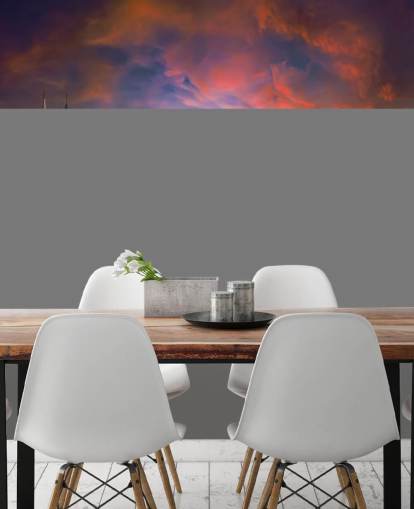 pink skies over dubai wallpaper