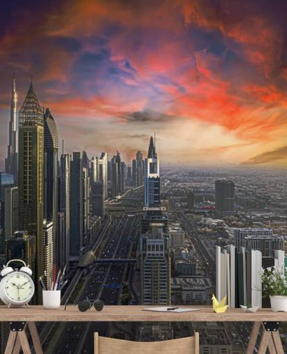 fond d'écran Pink Skies Over Dubai fond d'écran Pink Skies Over Dubai