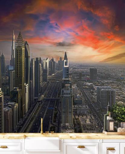 fondo de pantalla de Pink Skies Over Dubai