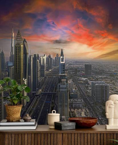 fondo de pantalla de Pink Skies Over Dubai