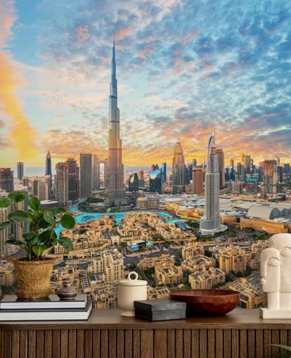 city of dubai and beautiful fluffy clouded sky wallpaper city of dubai and beautiful fluffy clouded sky wallpaper