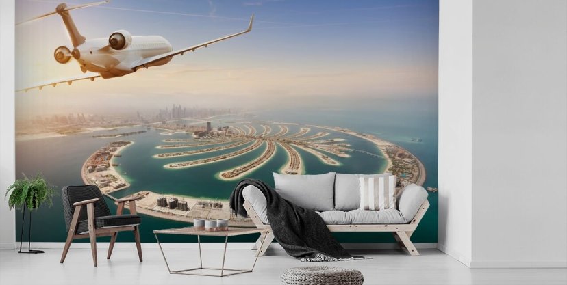 palm islands sky view and plane wallpaper palm islands sky view and plane wallpaper