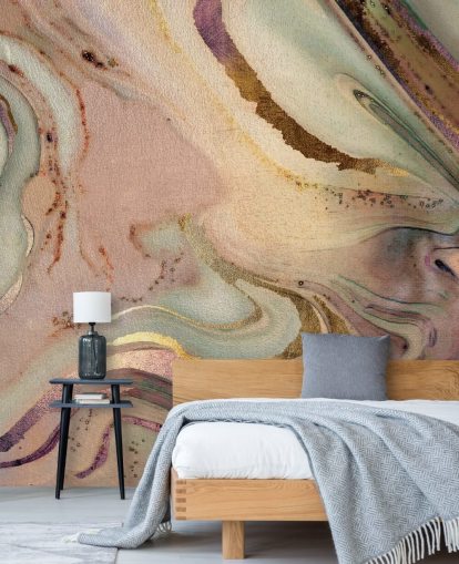 pastell tonet geode tapet